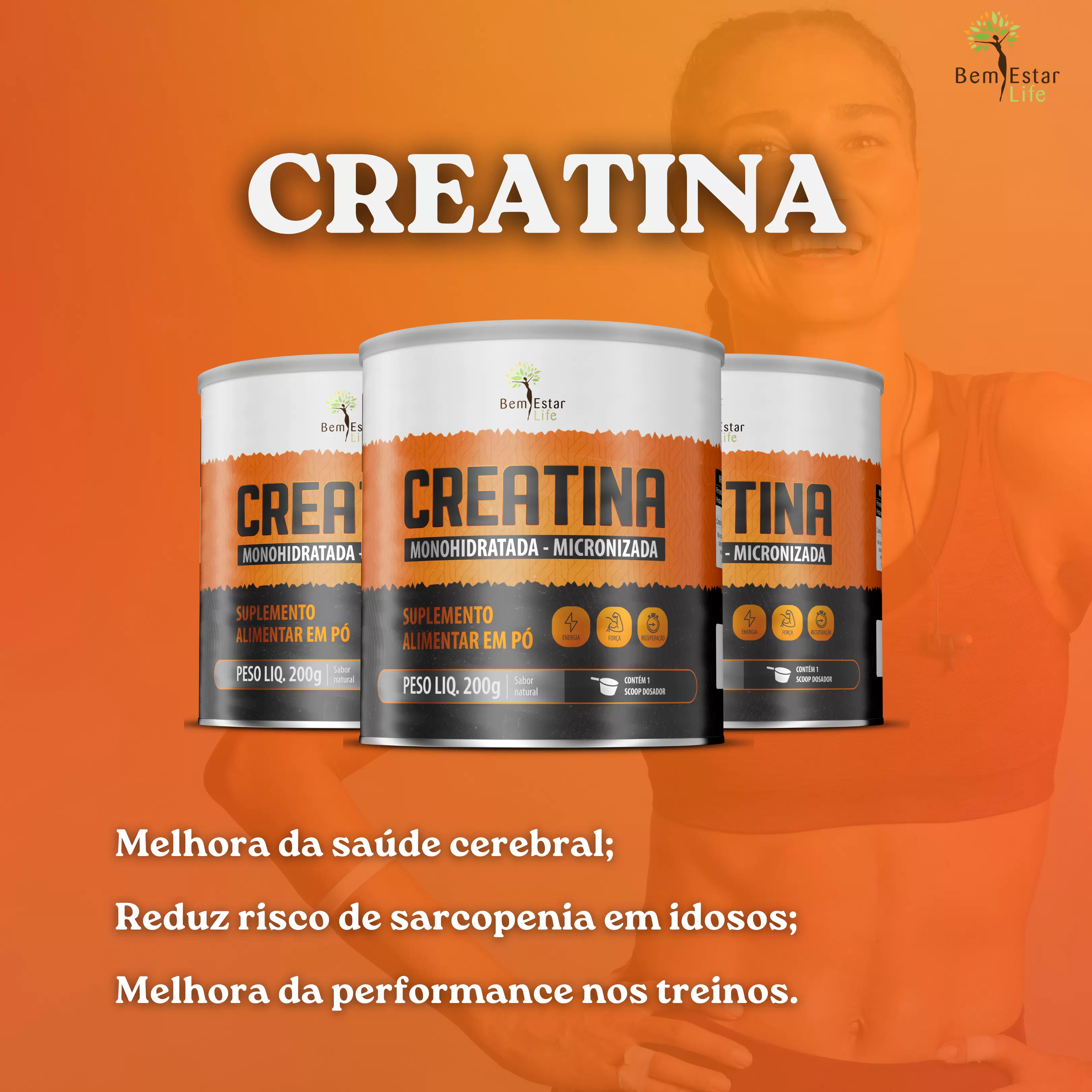 Compre 1 CREATINA e ganhe 2 ISOLIFE gel sabor açaí 