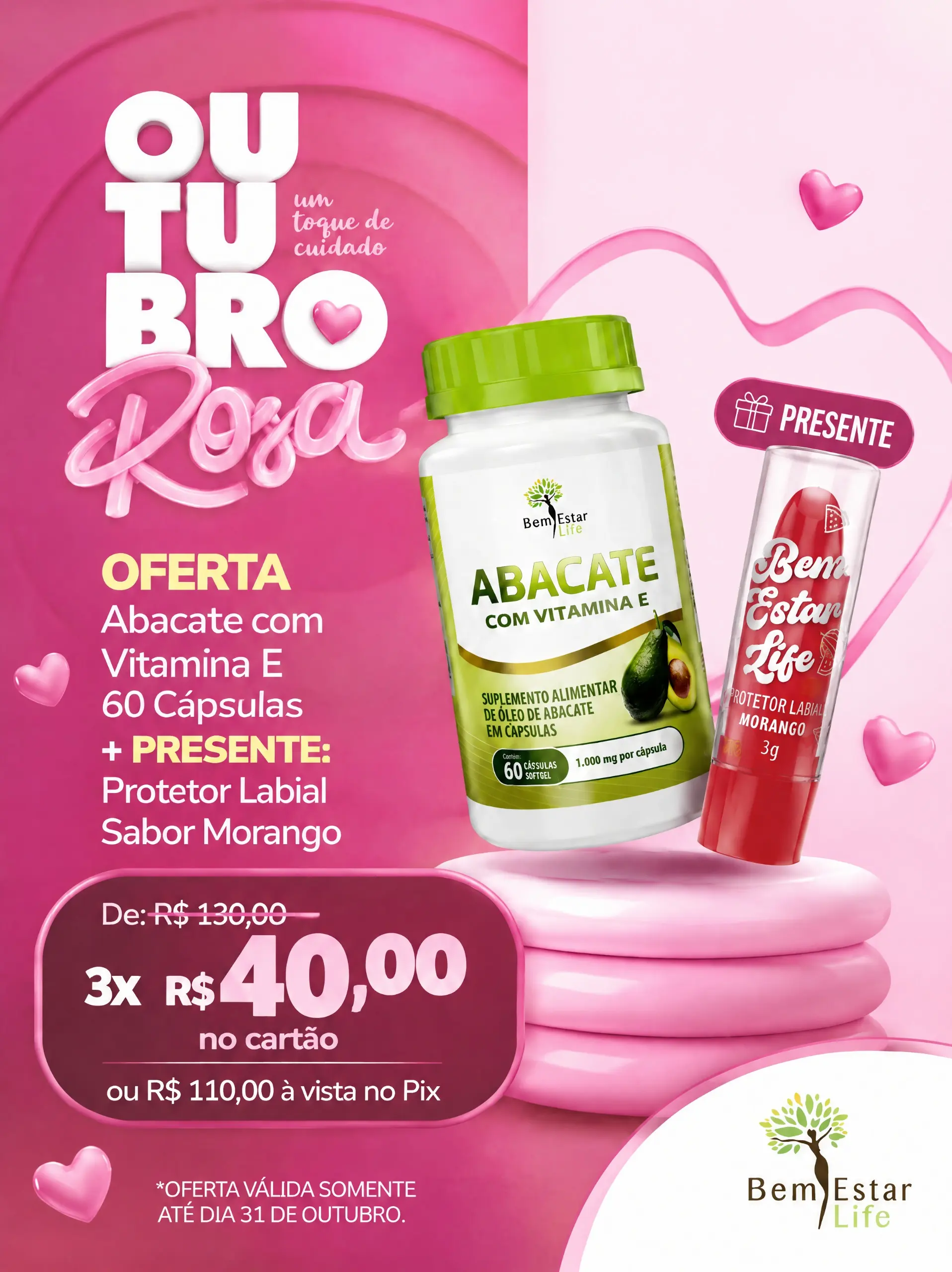 OFERTA OLEO DE ABACATE 60 CAPS + PROTETOR LABIAL SABOR MORANGO OFERTA OLEO DE ABACATE 60 CAPS + PROTETOR LABIAL SABOR MORANGO