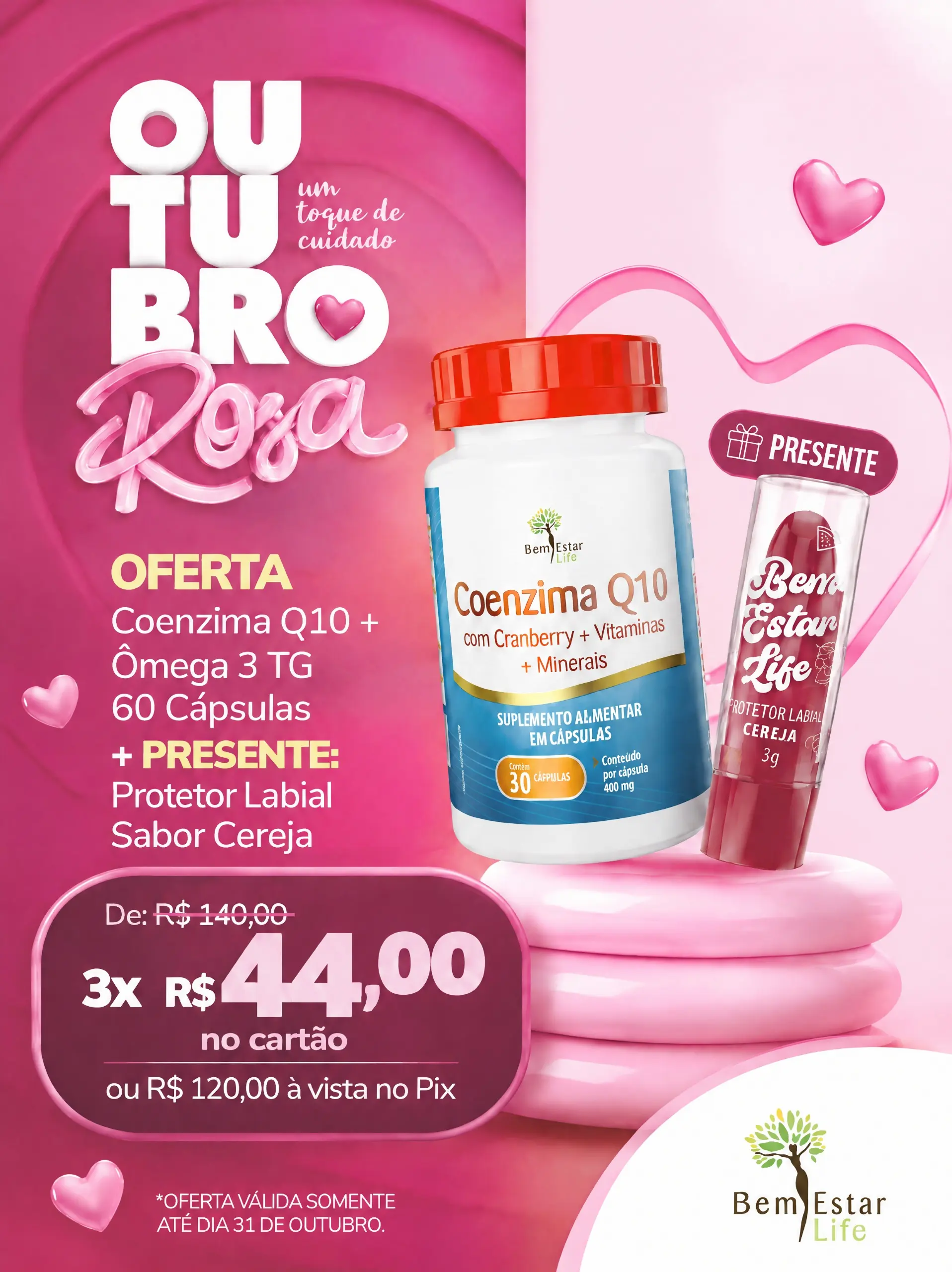 OFERTA COENZIMA Q10 COM CRANBERRY + PROTETOR LABIAL SABOR CEREJA DE BRINDE OFERTA COENZIMA Q10 COM CRANBERRY + PROTETOR LABIAL SABOR CEREJA DE BRINDE