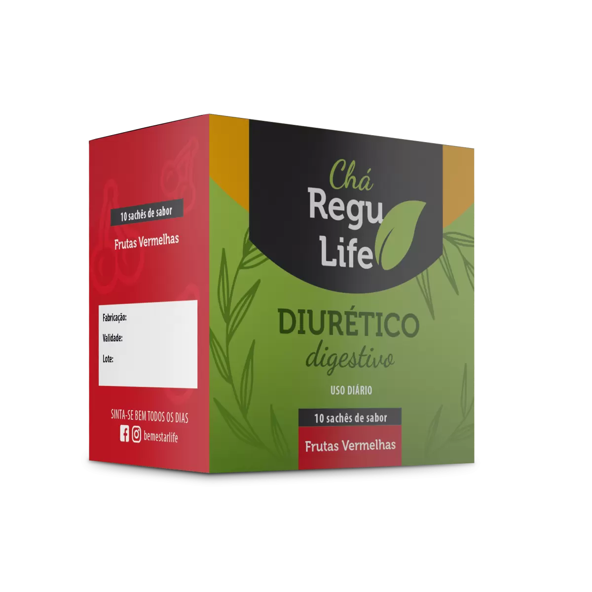 CHA REGU LIFE - 10 SACHE FRUTAS VERMELHAS